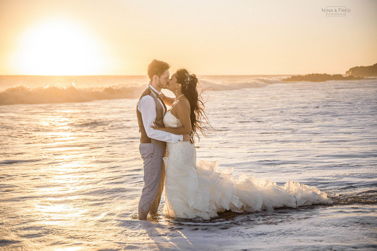 Shooting Trash the dress la plage avec C A Nina et Fred