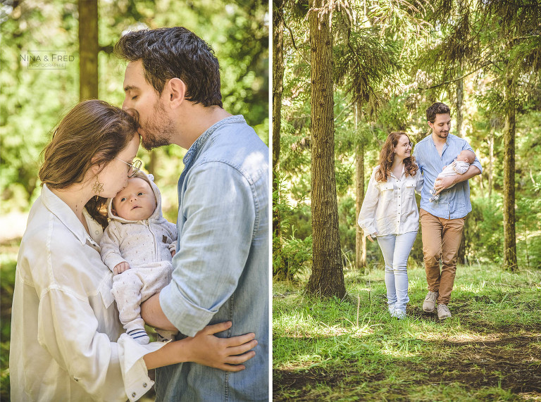 shooting famille bébé forêt de cryptomérias E&A&A