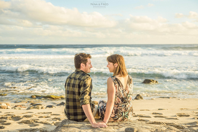 shooting sur la plage en amoureux N&D 974