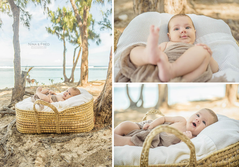 shooting bébé à la plage V&M&B